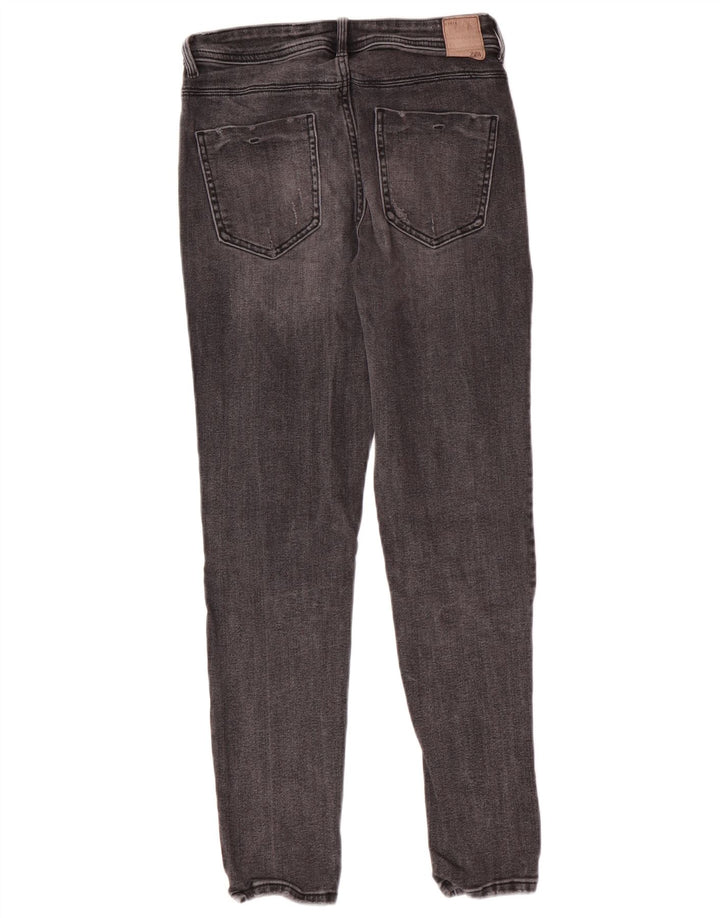 Женские джинсы скинни Zara EU 38, маленькие W28 L27, серые, хлопковые, классические