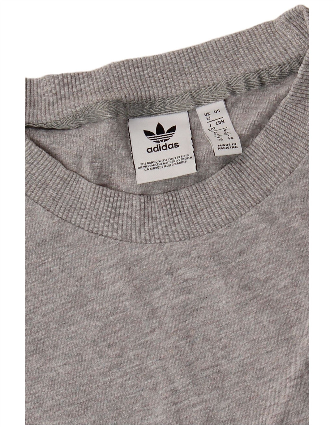 Женская футболка оверсайз Adidas Top UK 12 Medium Grey Flecked