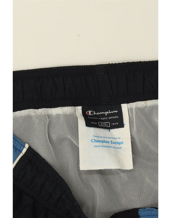 Мужские шорты для плавания Champion 2XL, темно-синие, полиамид с цветными блоками