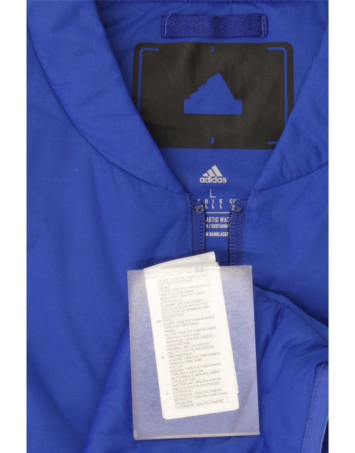 Мужской спортивный костюм без рукавов Adidas, большая синяя куртка из полиамида