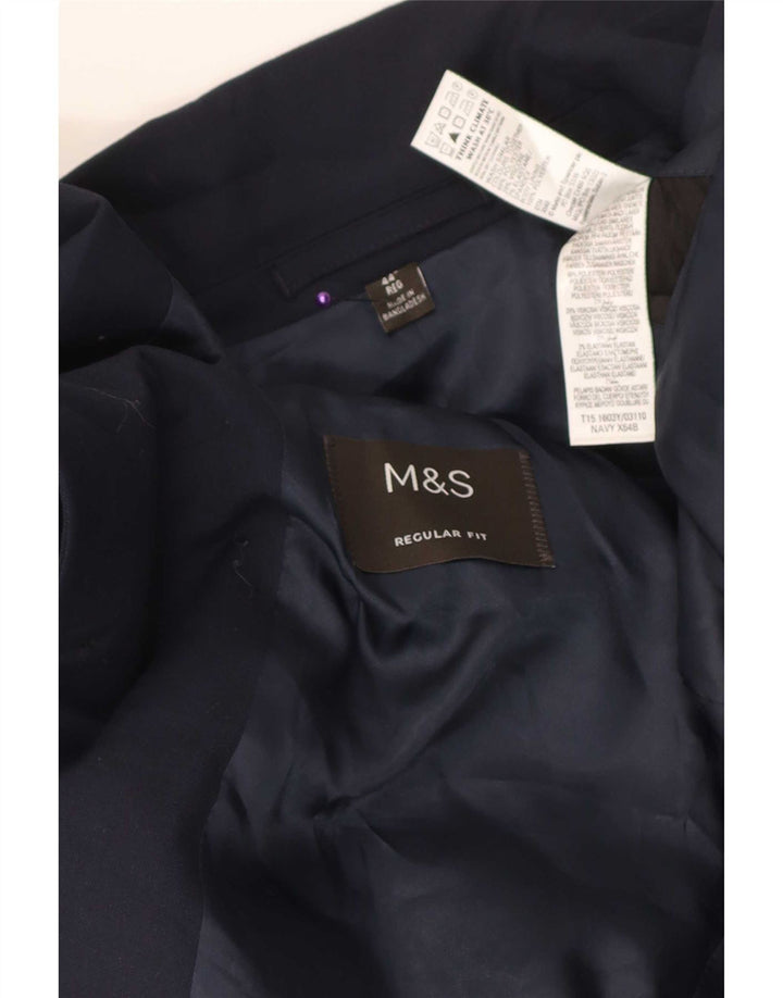 Мужской пиджак стандартного кроя с 2 пуговицами Marks & Spencer UK 44 XL темно-синий