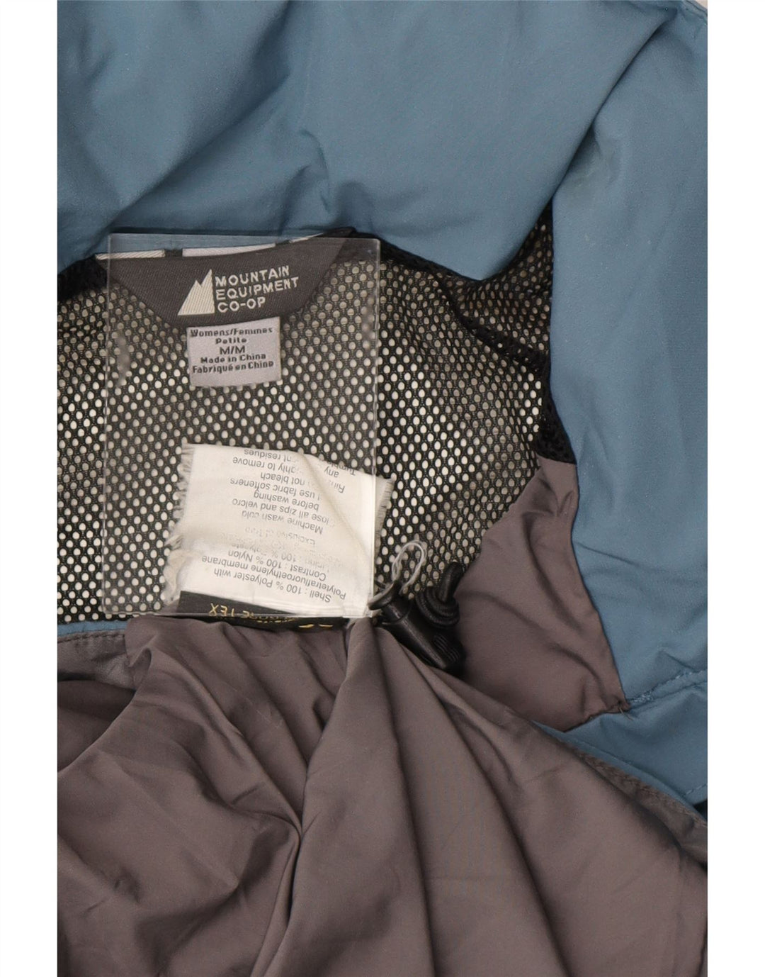 MUNTAIN EQUIPMENT Женская куртка-дождевик с капюшоном UK 14, средний синий полиэстер