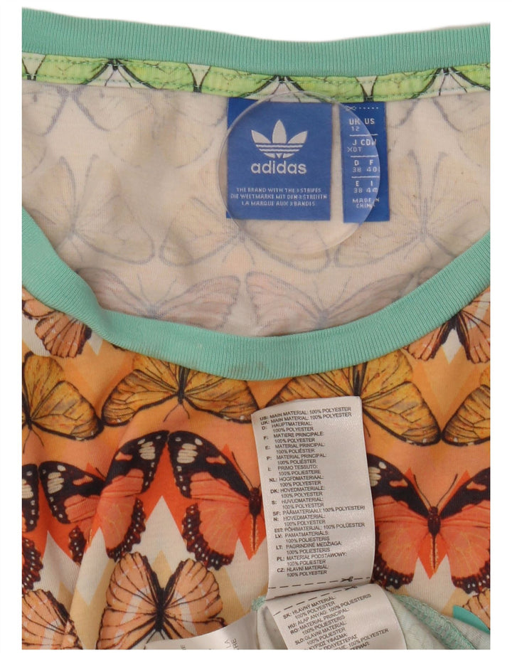 Женская футболка с рисунком ADIDAS Top UK 12 Medium Multicolored Butterfly