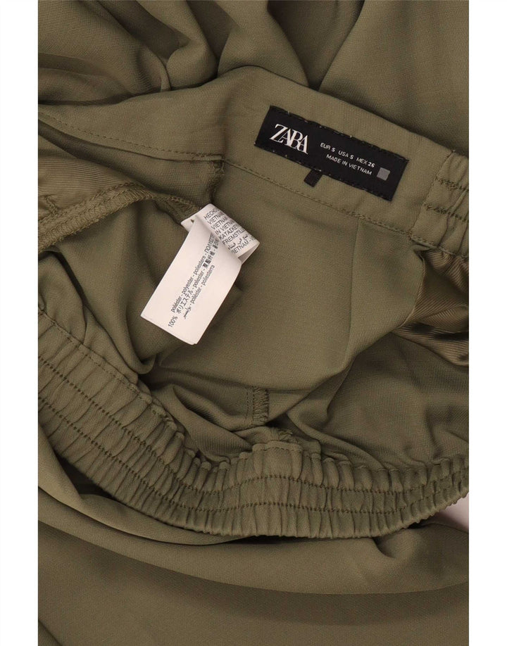 Женские спортивные брюки Zara UK 8, малый, цвет хаки, полиэстер