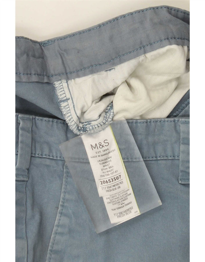 Мужские шорты чинос Marks & Spencer W36, большие синие, хлопок