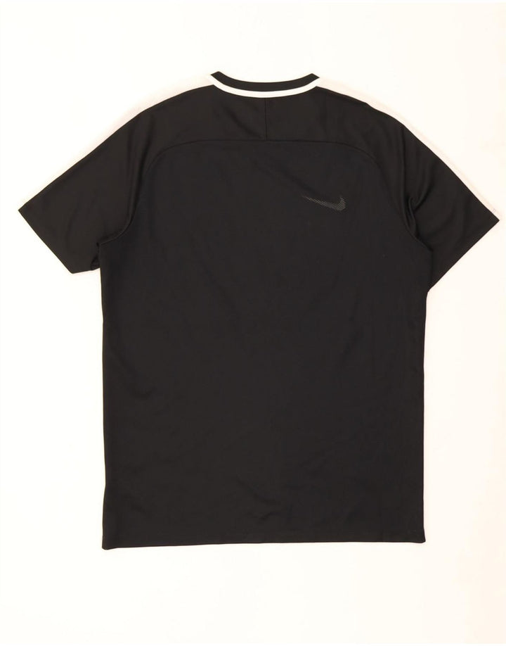 Мужская футболка Nike Dri Fit, большая, черная, с цветными блоками