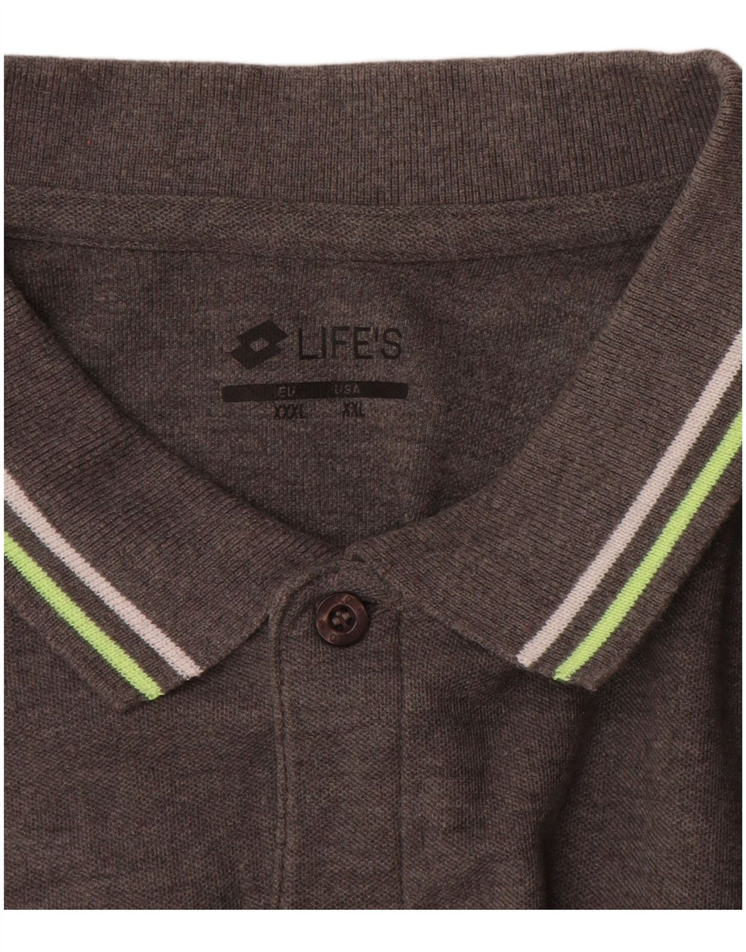 LOTTO Мужская рубашка-поло 2XL серая, хлопок