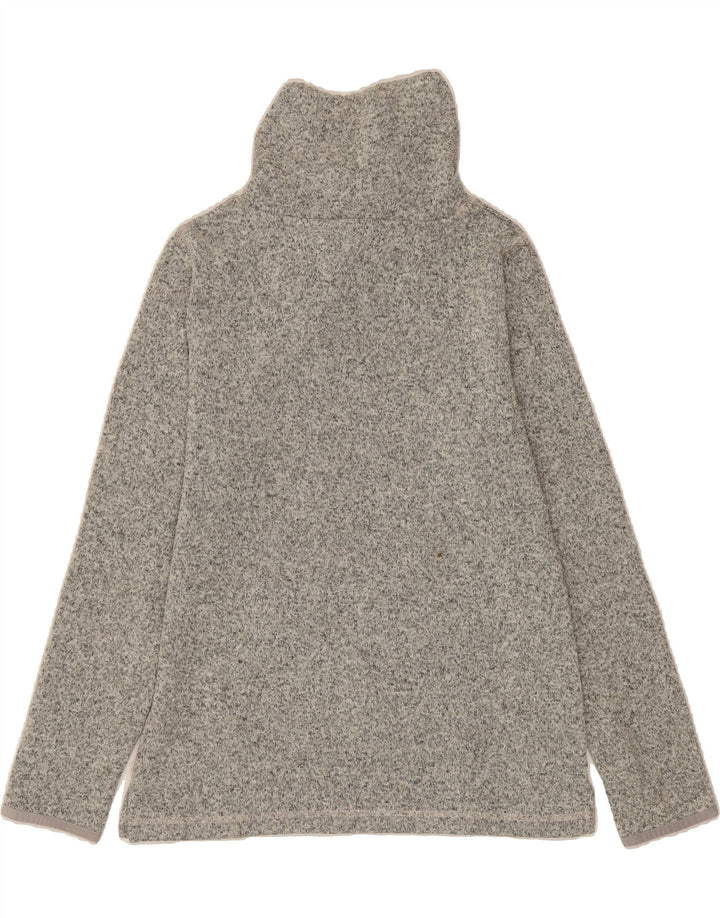 EDDIE BAUER Womens Roll Neck Jumper Sweater UK 14 Medium Grey Flecked Vintage Eddie Bauer and Second-Hand Eddie Bauer from Messina Hembry 