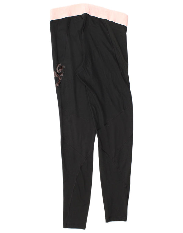 Женские леггинсы Adidas с рисунком UK 12/14, средний черный, полиэстер с цветными блоками