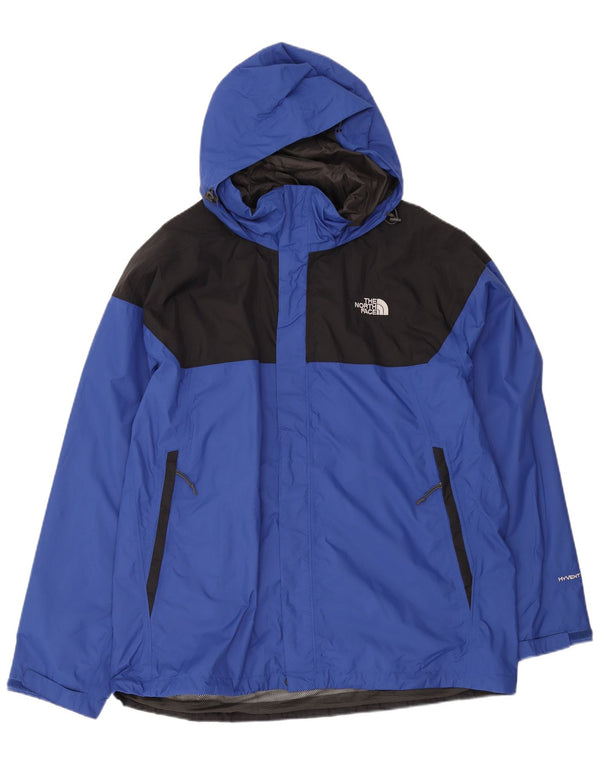 Мужская дождевик с капюшоном The North Face Hyvent UK 42 XL, синяя с цветными блоками