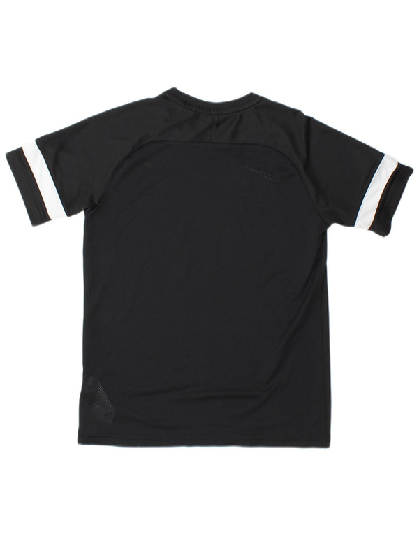 Футболка Nike Dri Fit для мальчиков, топ 13–14 лет XL, черный полиэстер с цветными блоками