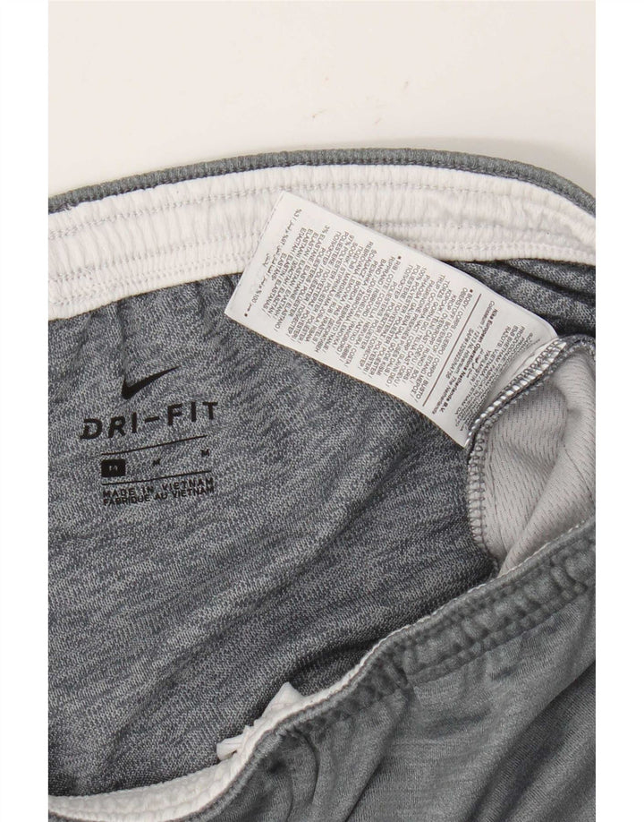 Мужские спортивные брюки Nike Dri Fit джоггеры среднего серого цвета с цветными блоками