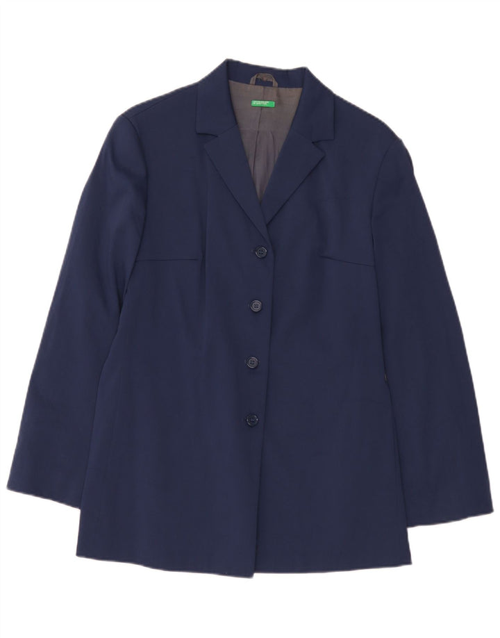 Женское пальто Benetton IT 44 Medium Navy Blue Полиэстер