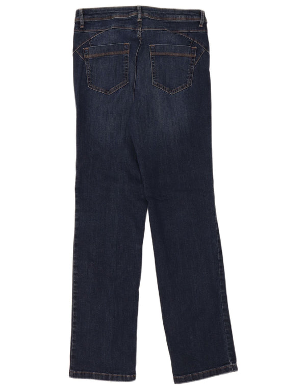 Женские прямые джинсы Marks & Spencer UK 10, маленькие W28 L28, темно-синие, хлопок