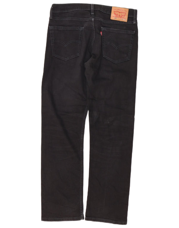 Мужские прямые джинсы Levi's 504 W33 L32, черный хлопок