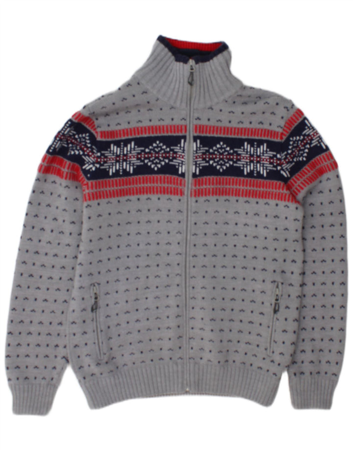 Мужской кардиган с полной молнией CMP IT 50, средний серый цвет Fair Isle, акрил
