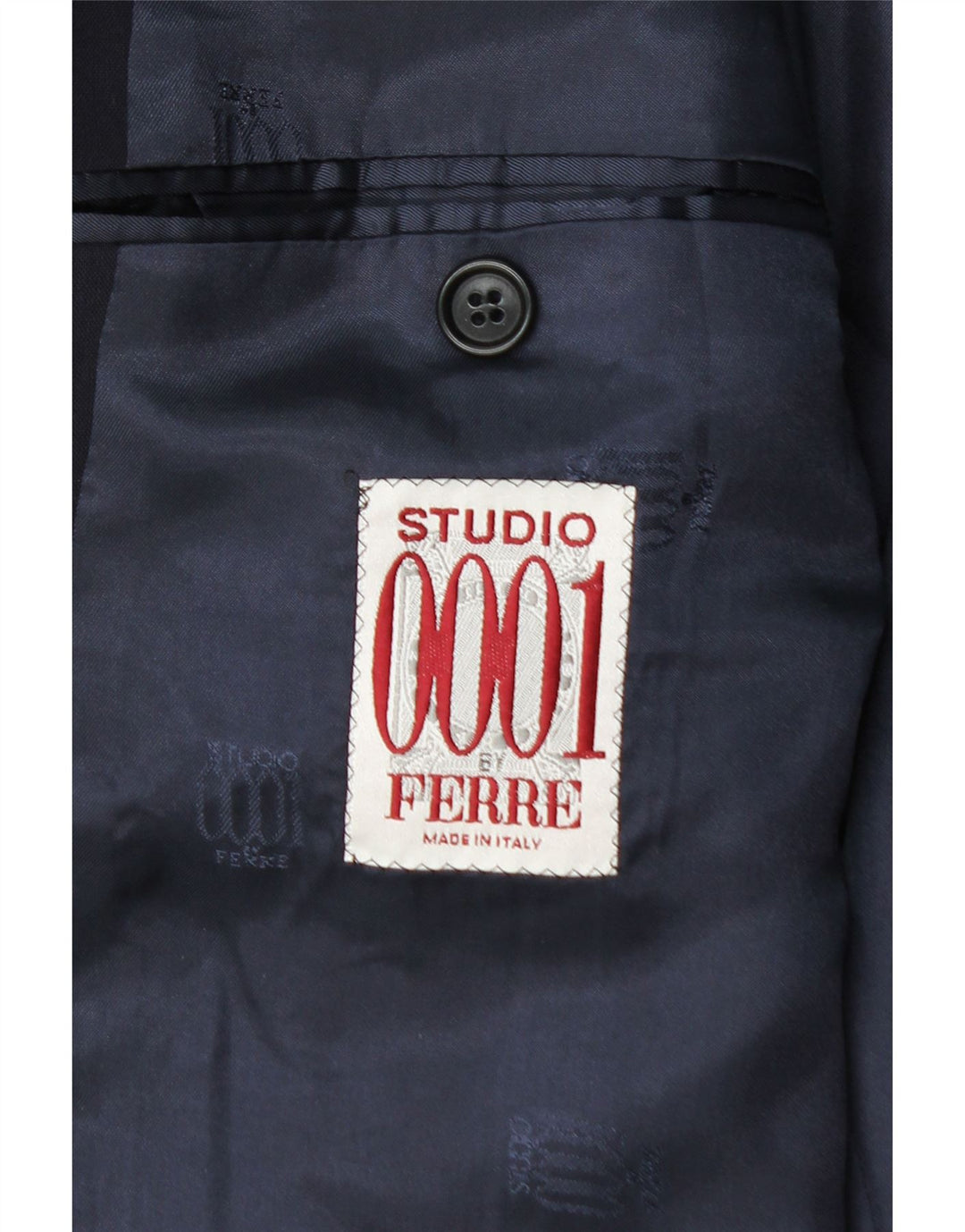 Мужской пиджак Ferre с 2 пуговицами IT 54 2XL Темно-синий из натуральной шерсти