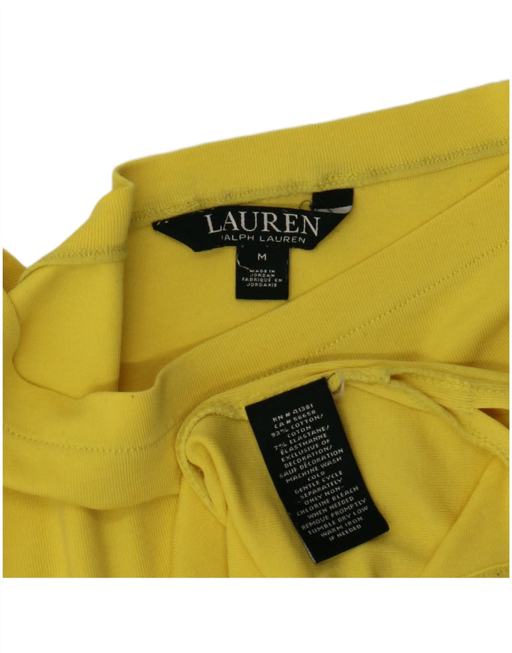 Женская блузка Ralph Lauren Top UK 12, хлопковый средний желтый цвет