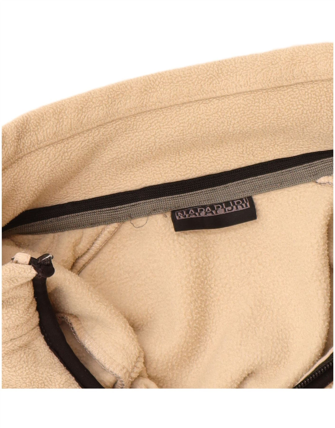 Женская флисовая куртка NAPAPIJRI UK 14, большой размер, бежевый полиэстер с цветными блоками