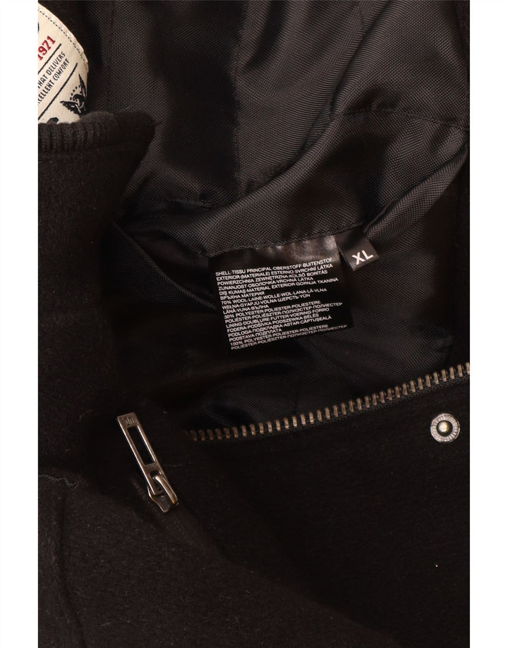 Мужская куртка-бомбер ANGELO LITRICO UK 42 XL, черная шерсть