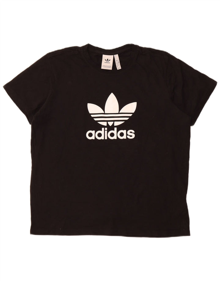 Женская футболка с рисунком ADIDAS Top UK 18 XL, черный хлопок