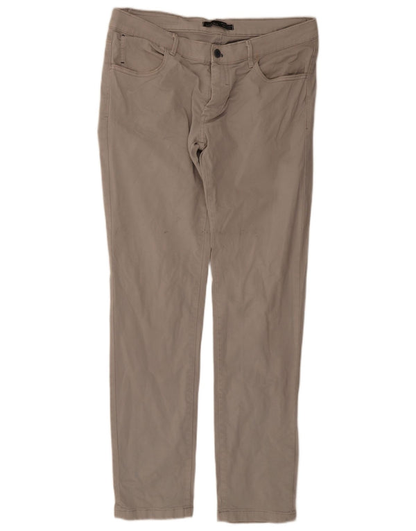 Мужские узкие повседневные брюки Zara EU 46 XL W36 L32, серые, хлопковые