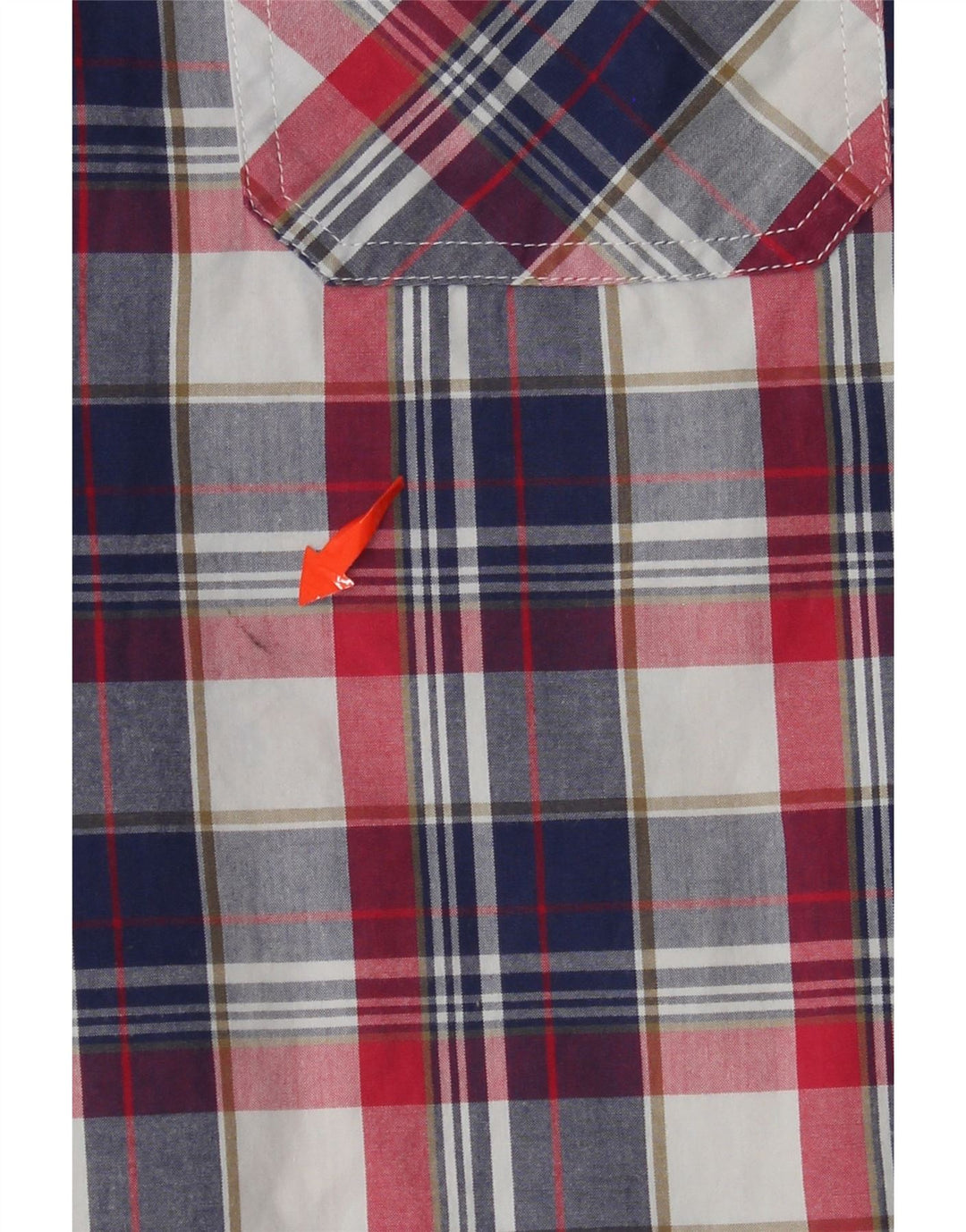 SUPERDRY Мужская рубашка с коротким рукавом, большая разноцветная клетка, хлопок