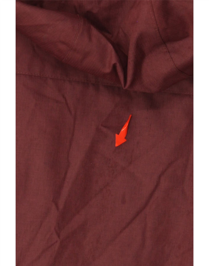 COLUMBIA Женская куртка-ветровка большого размера с капюшоном UK 10, маленькая бордовая