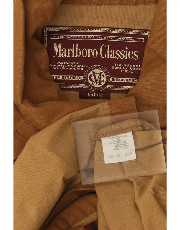 Мужской тренч Marlboro Classics UK 40, большой коричневый хлопок