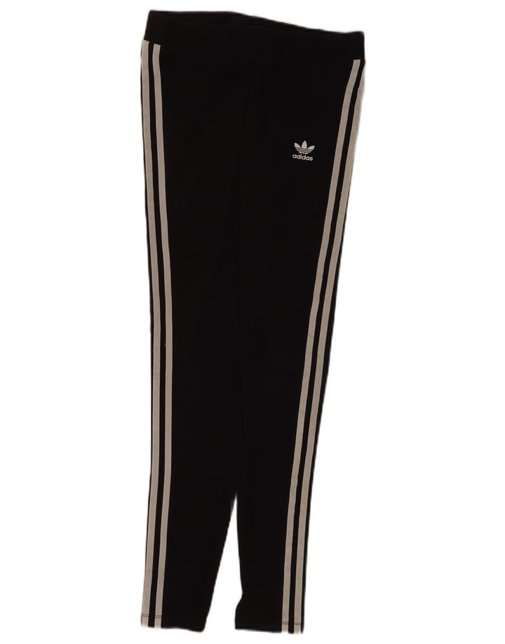 Женские леггинсы Adidas UK 10, маленькие черные хлопковые