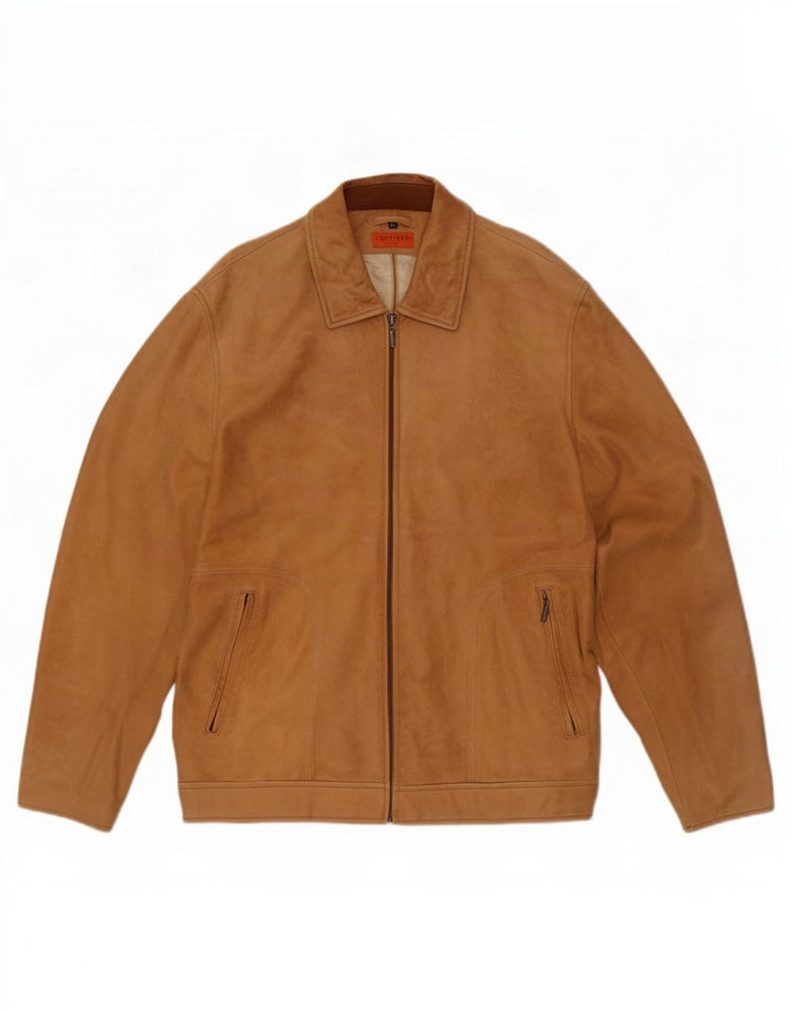 Куртка мужская кожаная Chevirex IT 56 3XL Коричневая