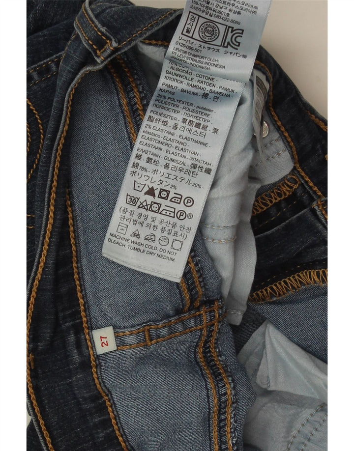 Женские джинсовые шорты LEVI'S W27, маленькие, темно-синие, хлопок