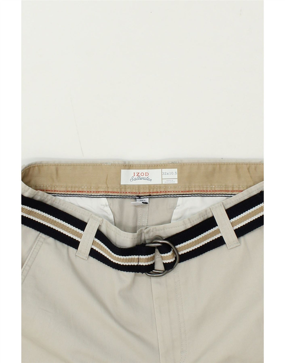 IZOD Mens Salt Water Chino Shorts W32 Medium Grey Cotton Vintage Izod and Second-Hand Izod from Messina Hembry 