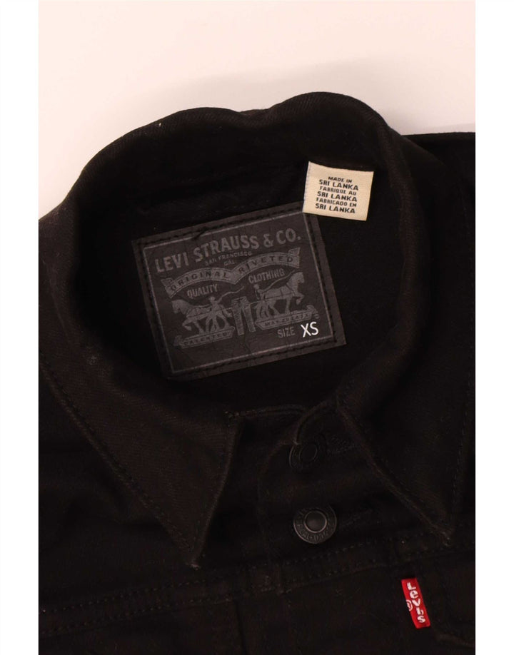Женская джинсовая куртка Levi's UK 6 XS, черный хлопок