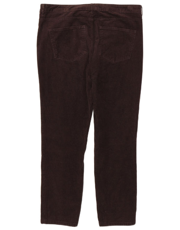 Женские узкие вельветовые брюки Marks & Spencer UK 18 XL W36 L28 Коричневые хлопковые