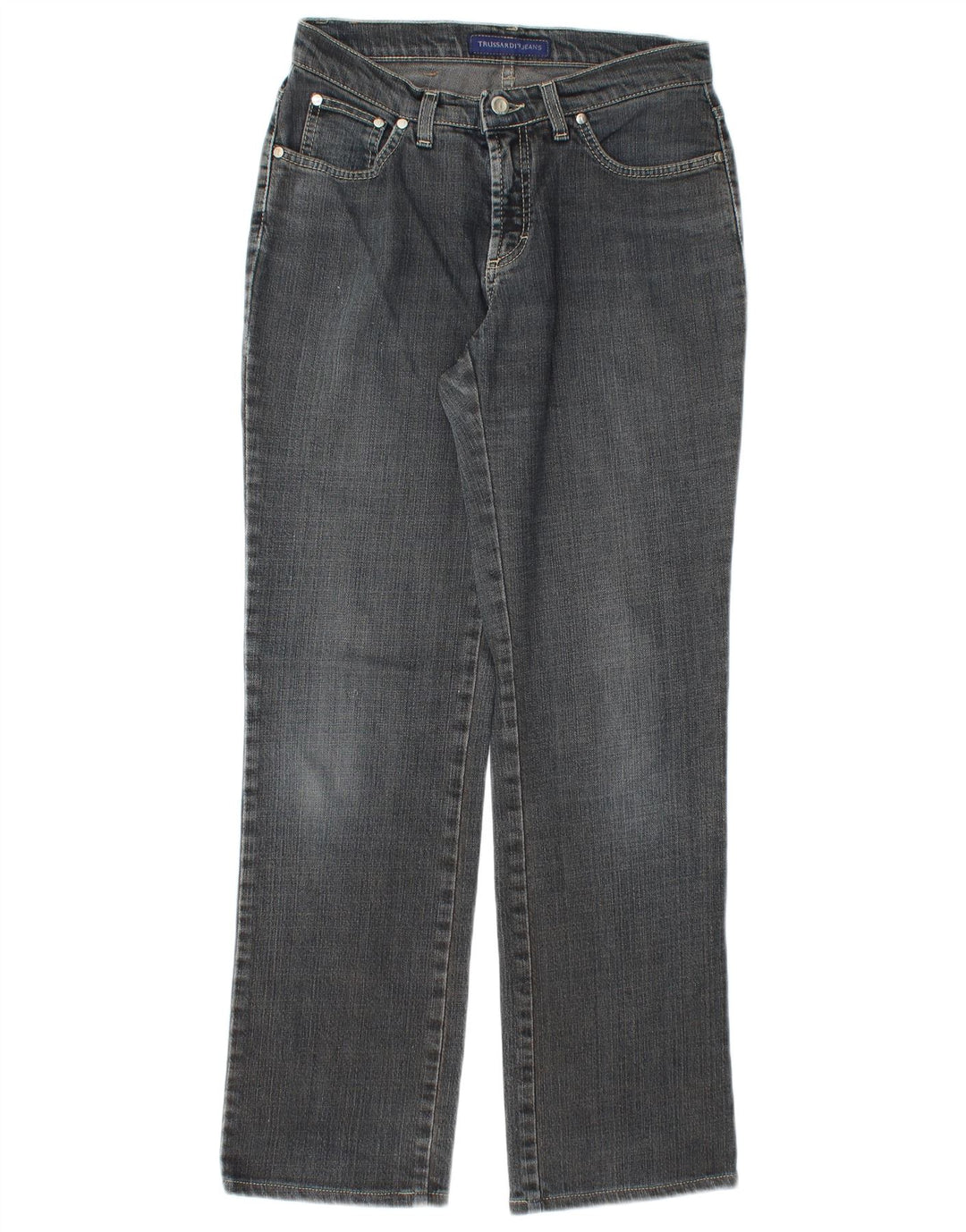 Женские прямые джинсы Trussardi W27 L30 синие, хлопок