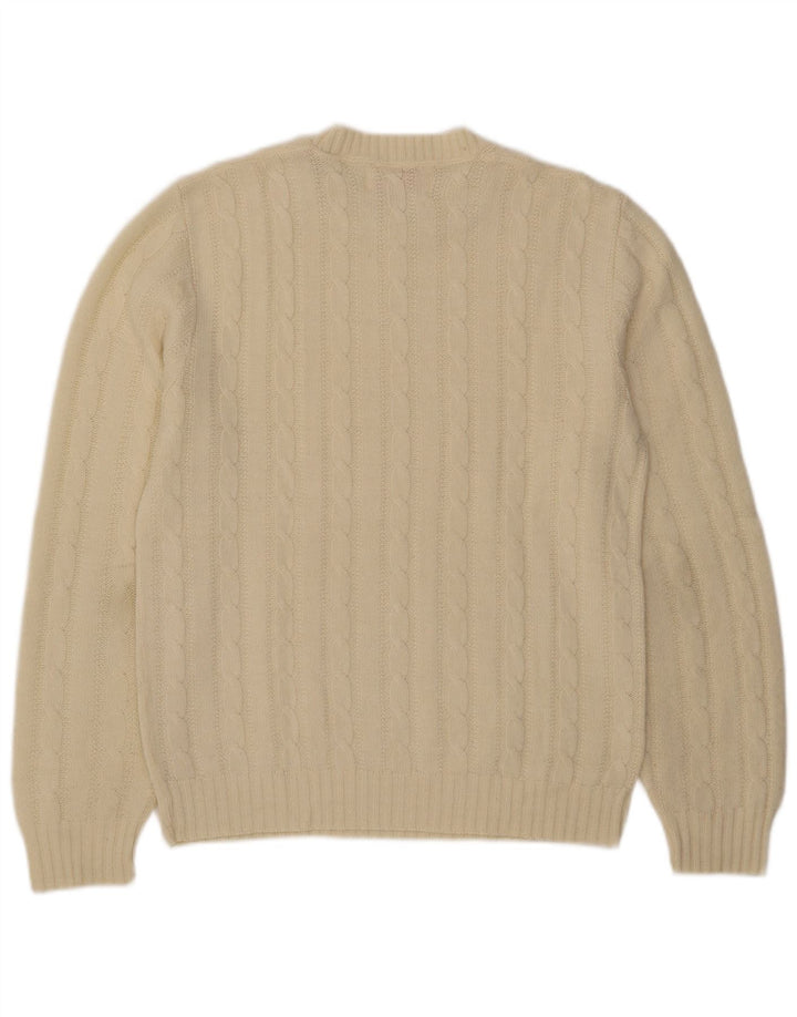 Мужской джемпер с круглым вырезом Jantzen, средний, белый цвет