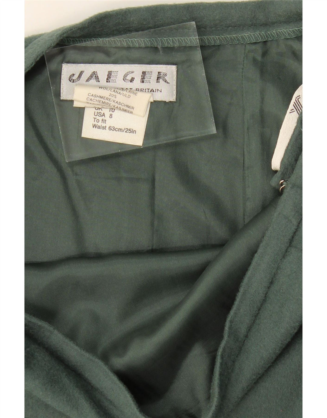 JAEGER Womens Pencil Skirt UK 10 SmallW27  Green Wool Vintage Jaeger and Second-Hand Jaeger from Messina Hembry 
