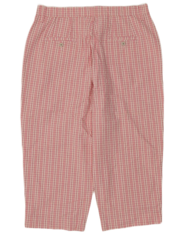 Женские капри LEE с высокой талией США 16 2XL W34 L20 в розовую клетку, хлопок