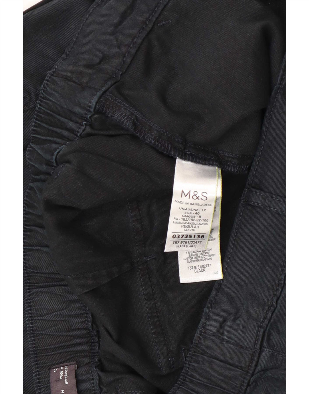 Женские укороченные брюки карго Marks & Spencer UK 12 Medium W30 L23 черные
