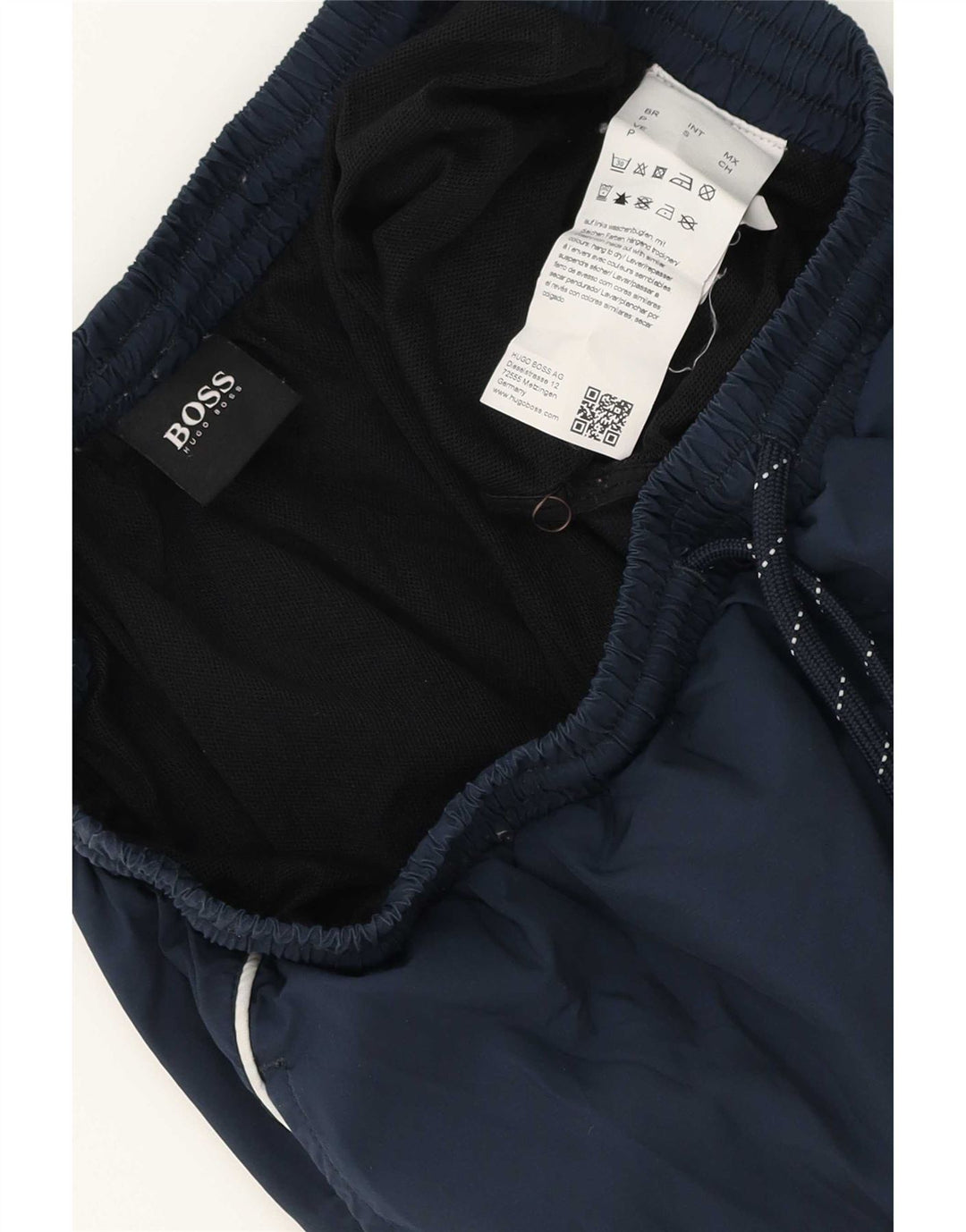 Мужские шорты для плавания Hugo Boss, маленькие, темно-синие, полиэстер
