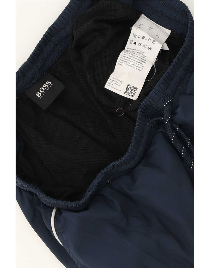 Мужские шорты для плавания Hugo Boss, маленькие, темно-синие, полиэстер
