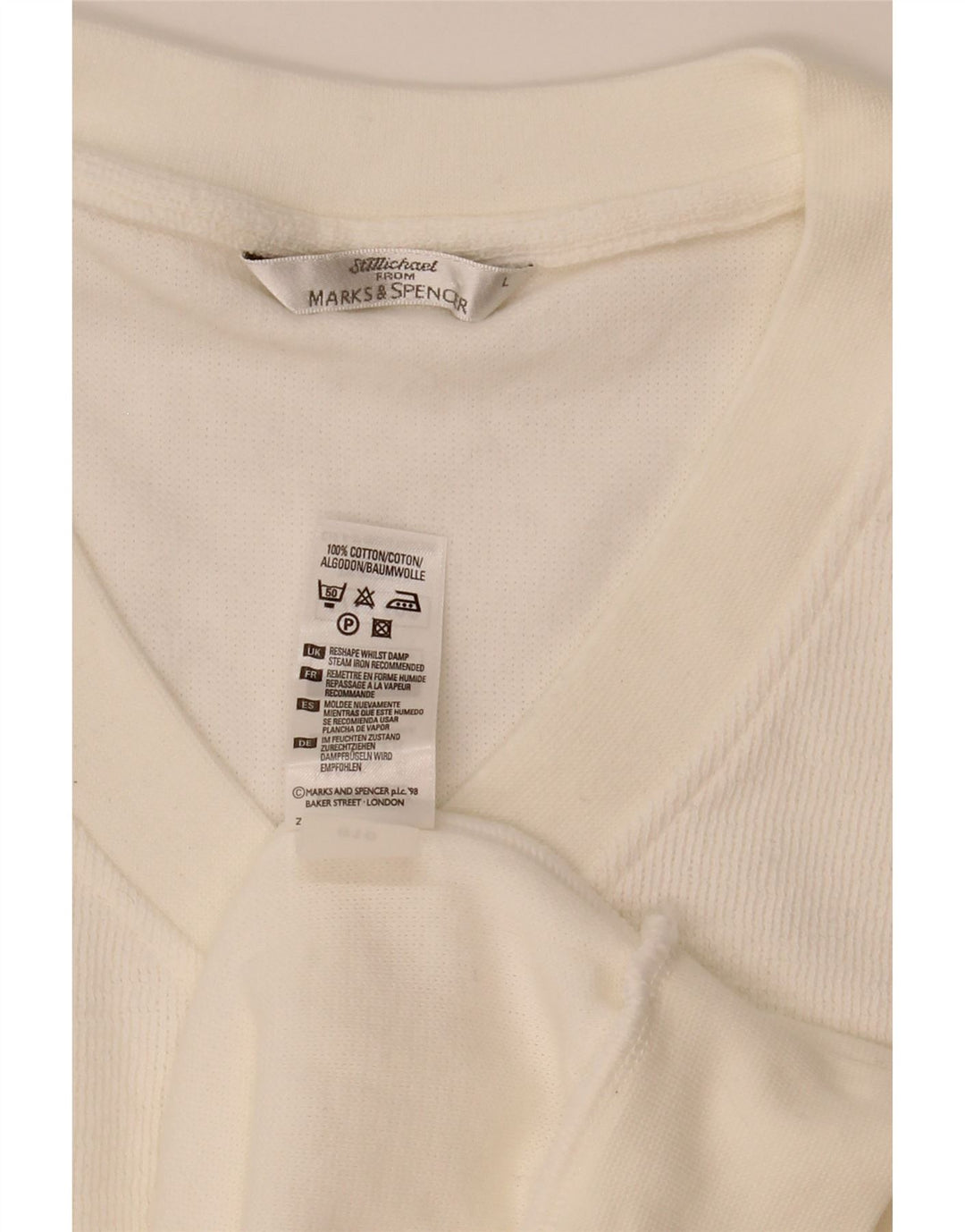 Мужская майка Marks & Spencer, большая белая хлопковая майка