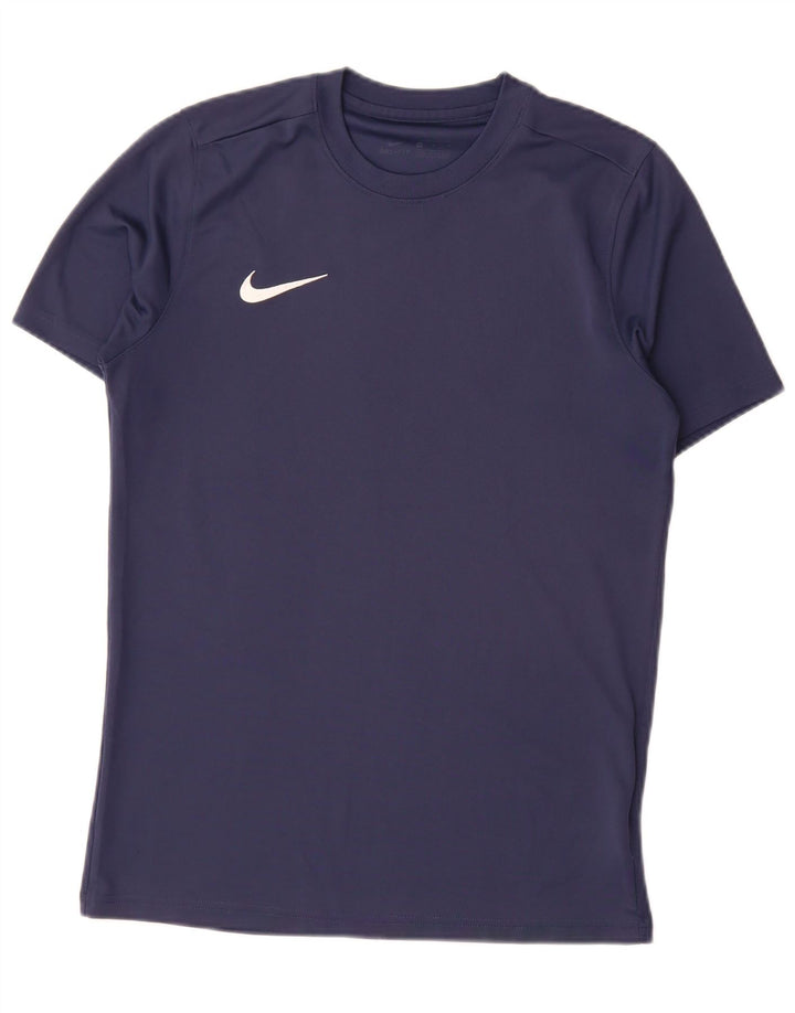 Мужская футболка Nike Dri Fit среднего размера, темно-синий, полиэстер