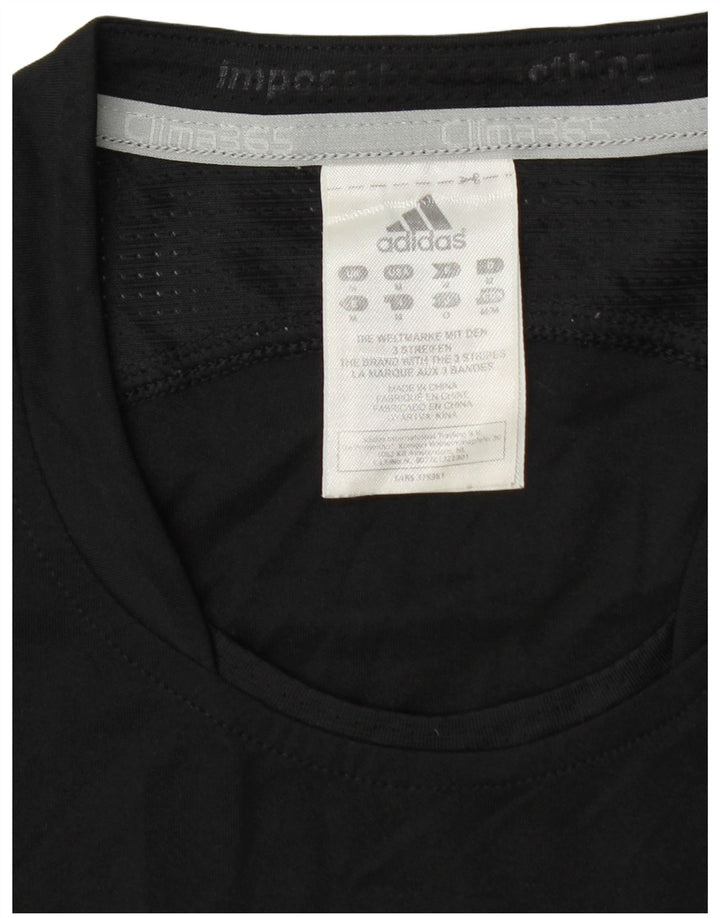 Adidas Mens Clima 365 Футболка с рисунком Верх среднего размера из полиэстера черного цвета