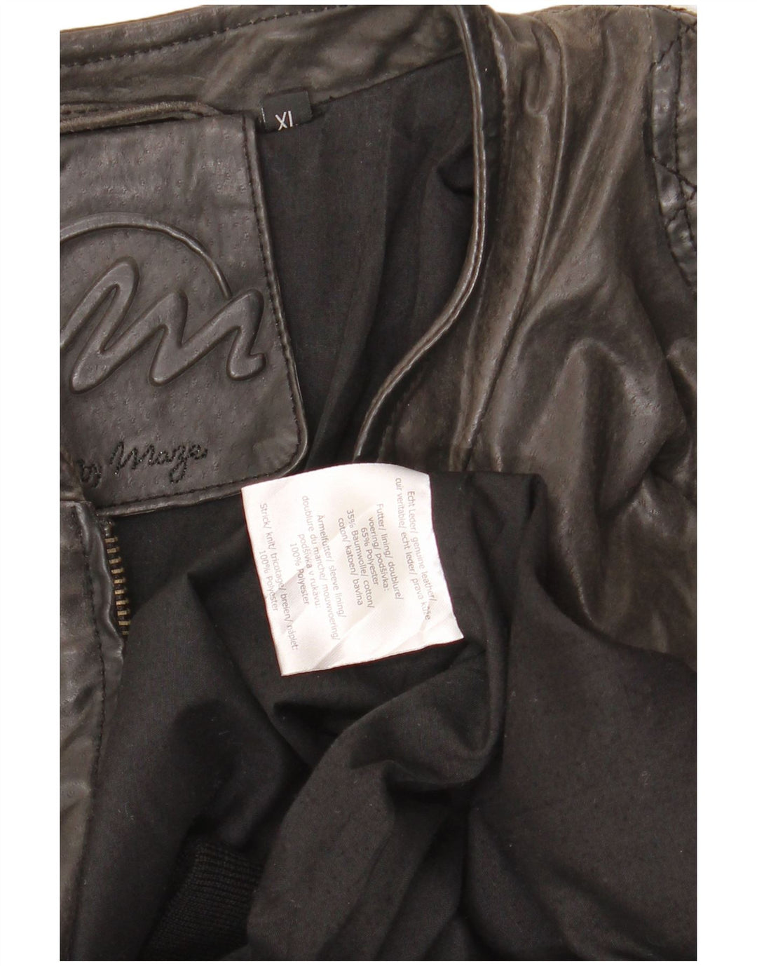 Мужская замшевая куртка-бомбер MAZE UK 38, кожа среднего серого цвета