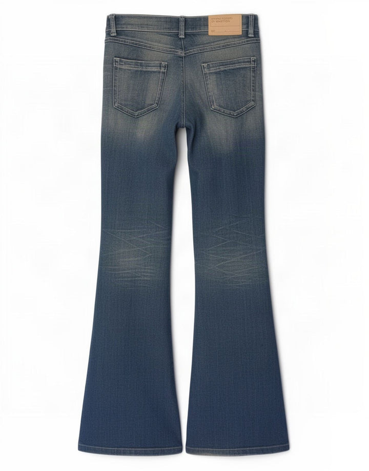 Женские расклешенные джинсы Benetton W32 L33 синие