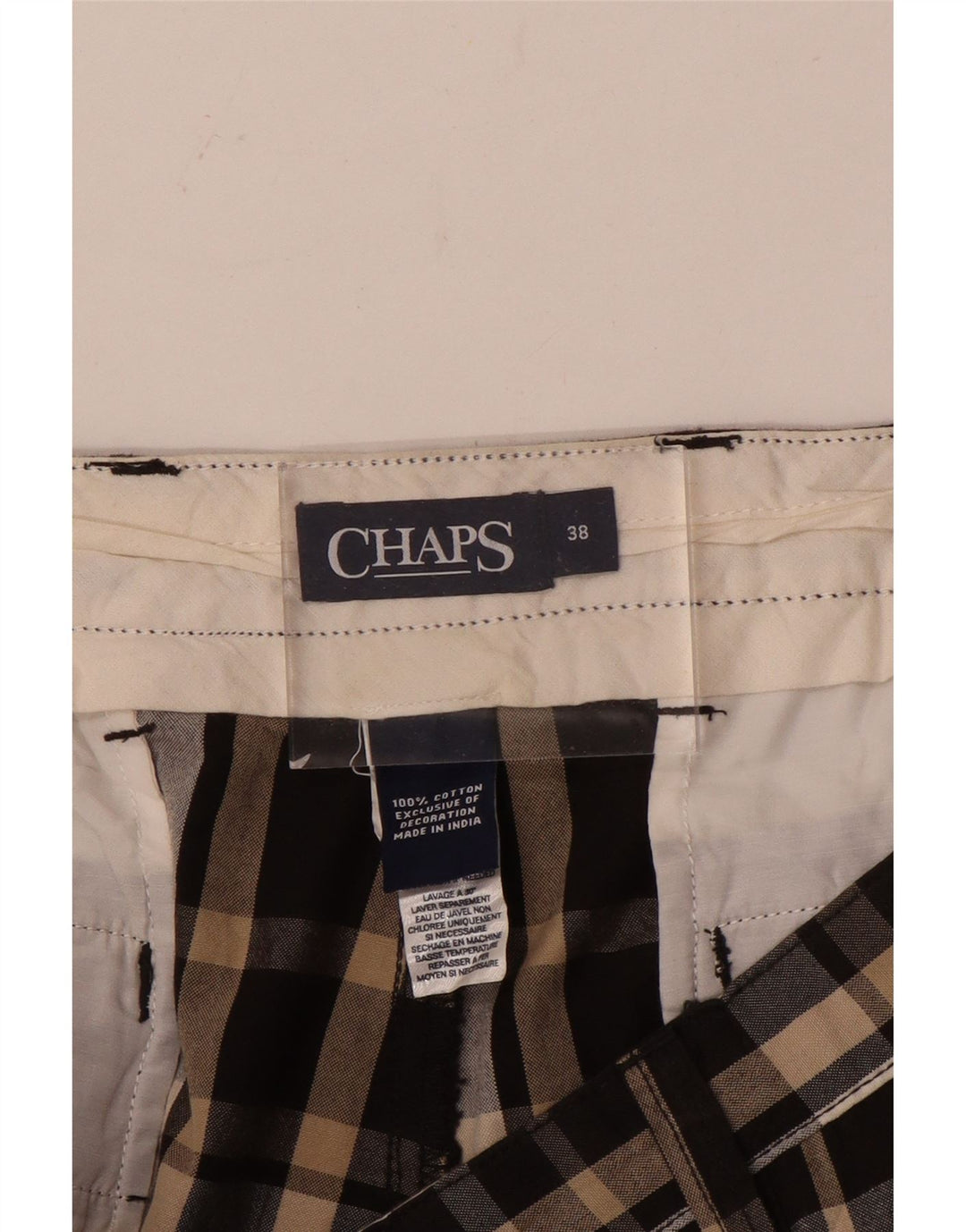 Мужские шорты чинос Chaps W38 XL, коричневые, хлопковые в клетку