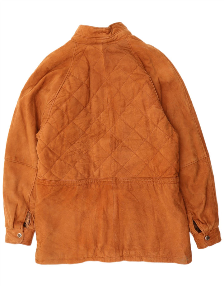 Винтажная мужская замшевая куртка UK 42 XL коричневая кожаная