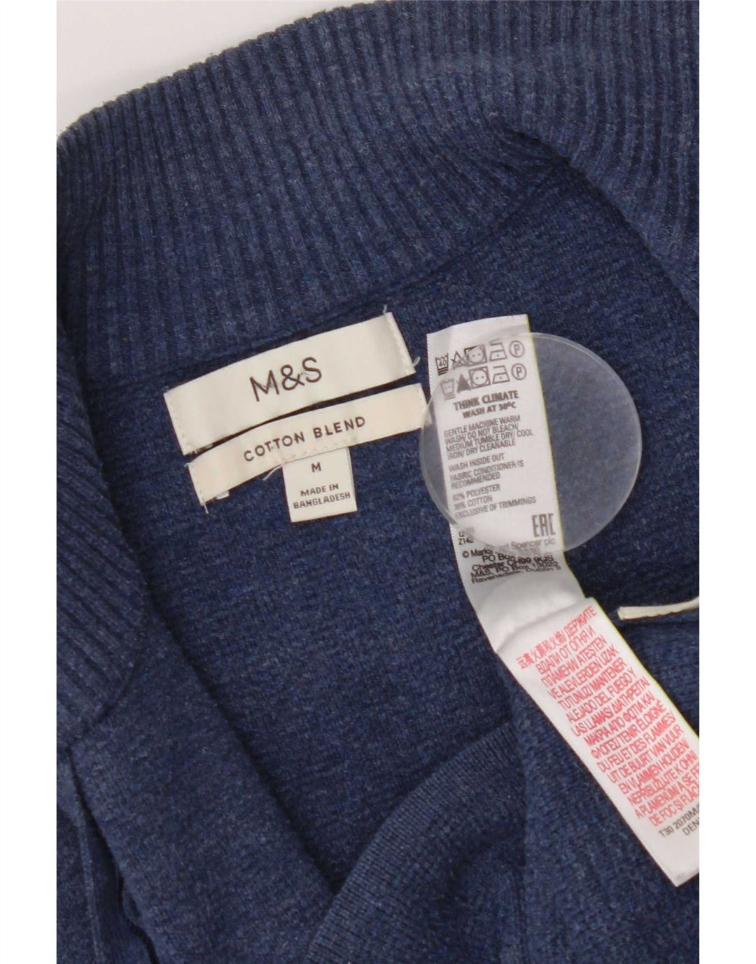 Женский кардиган Marks & Spencer UK 14, средний темно-синий полиэстер